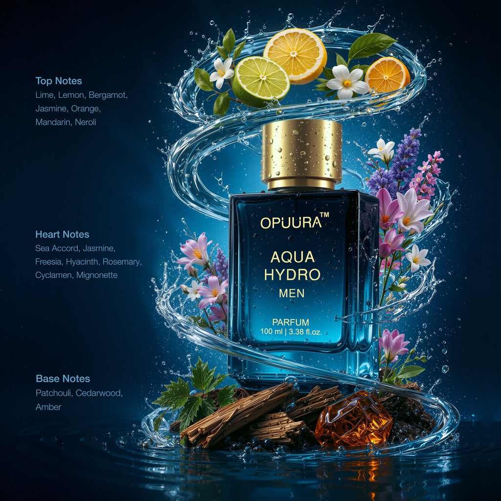 OPUURA Aqua Hydro Luxury Parfum For Men - 100ml Perfume | Premium Gift Box Included