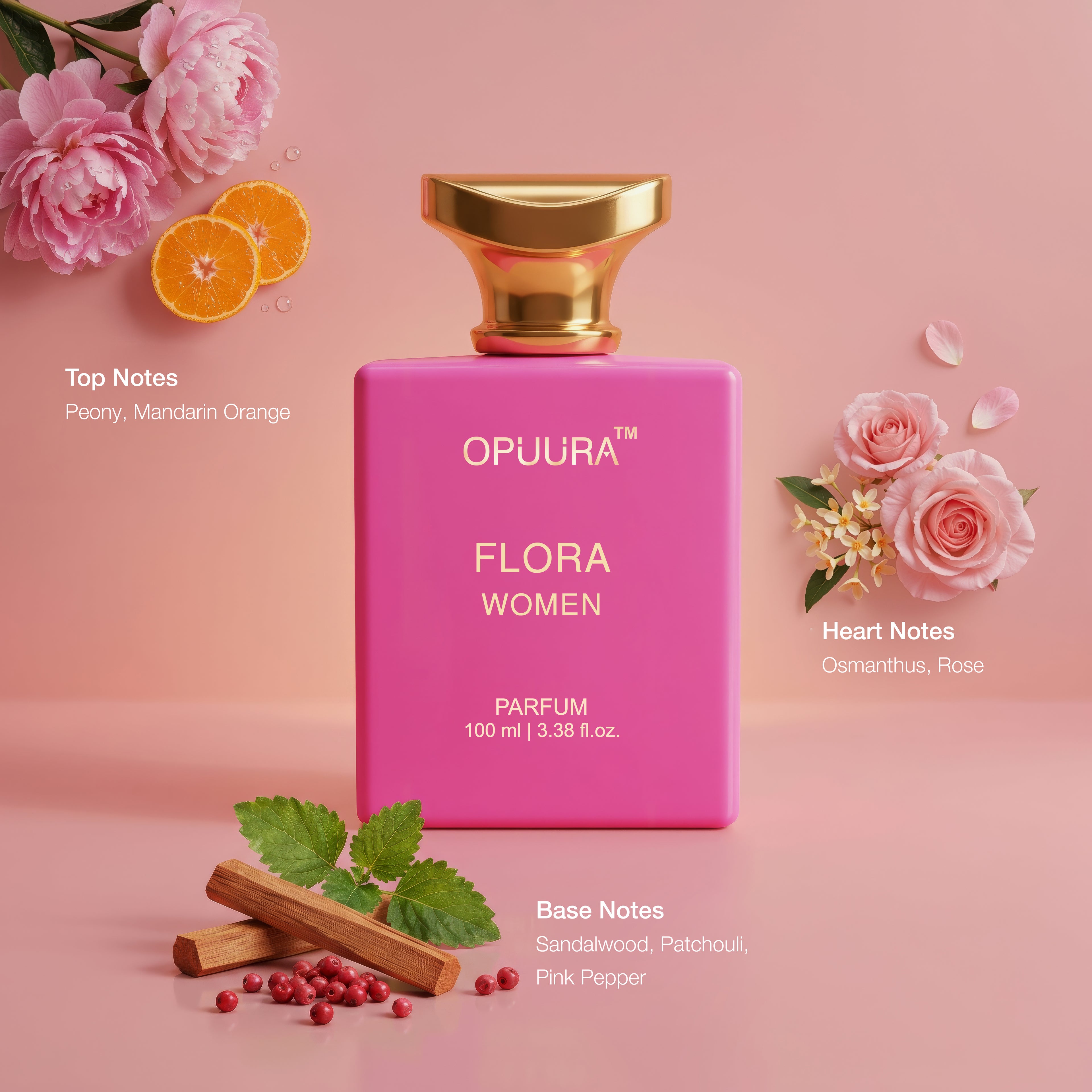 OPUURA Flora Luxury Parfum For Women - 100ml Perfume | Premium Gift Box Included