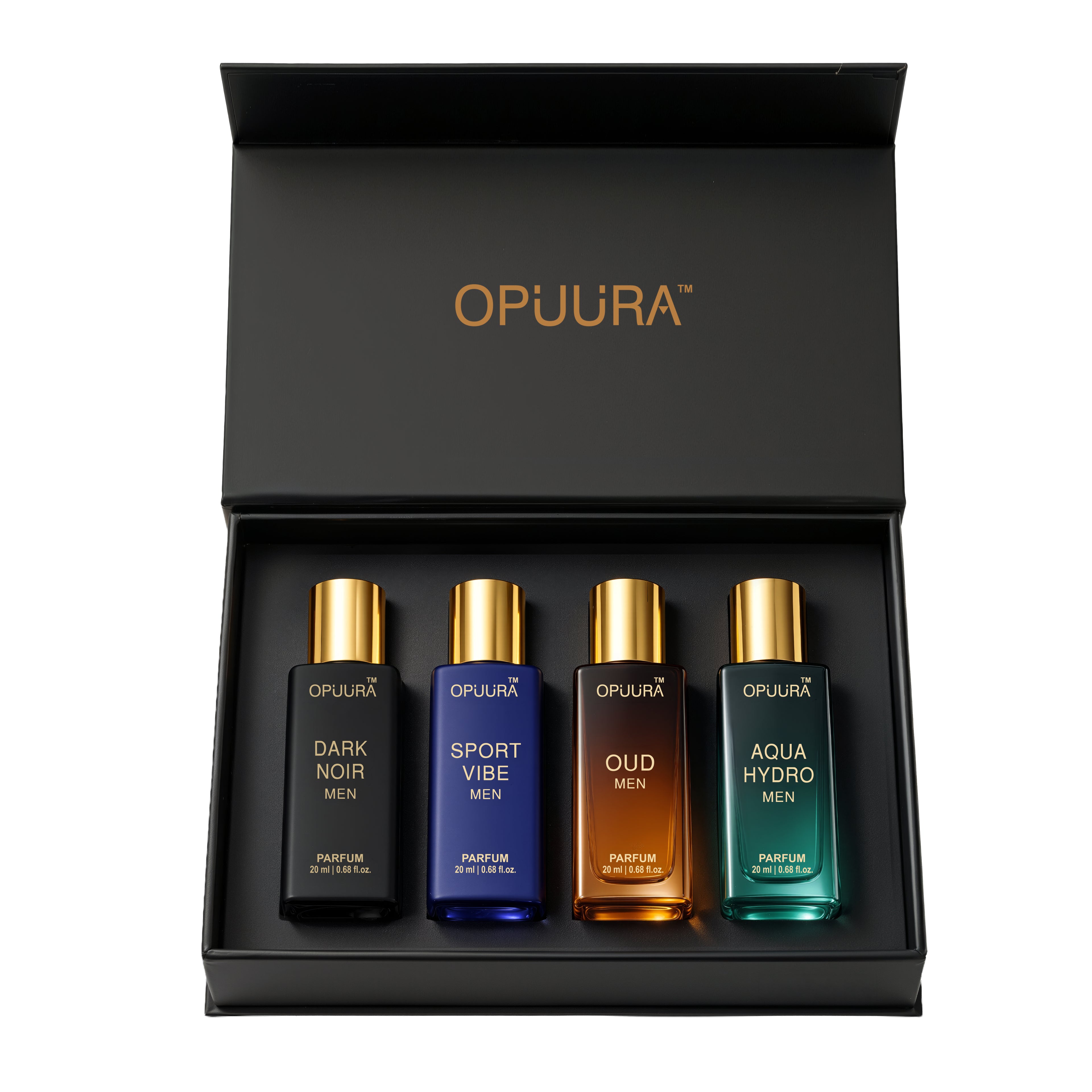 Opuura Men's Luxury Collection Gift Set – 4 × 20ml Premium Parfums