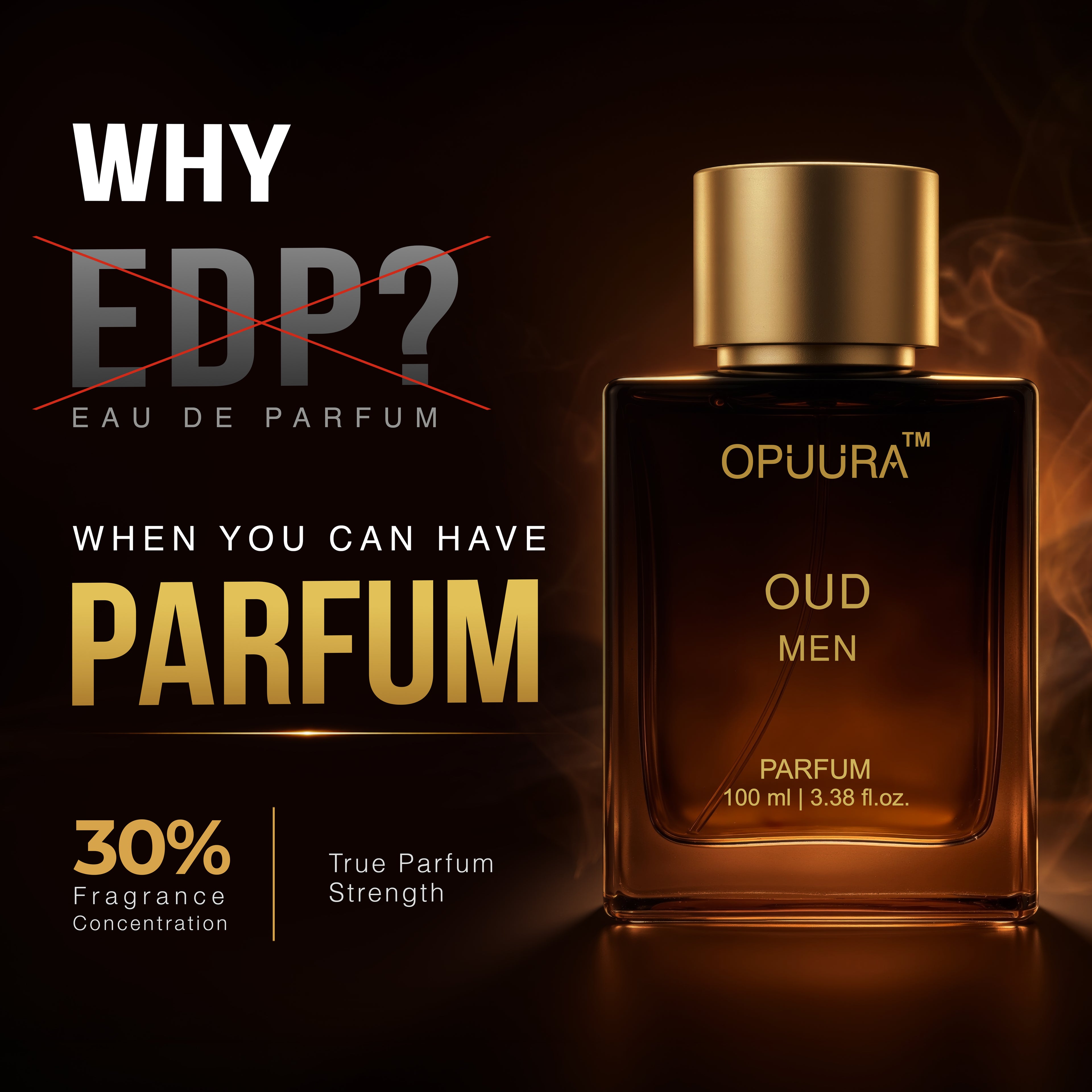 OPUURA Luxury Oud Parfum For Men - 100ml Perfume | Premium Gift Box Included