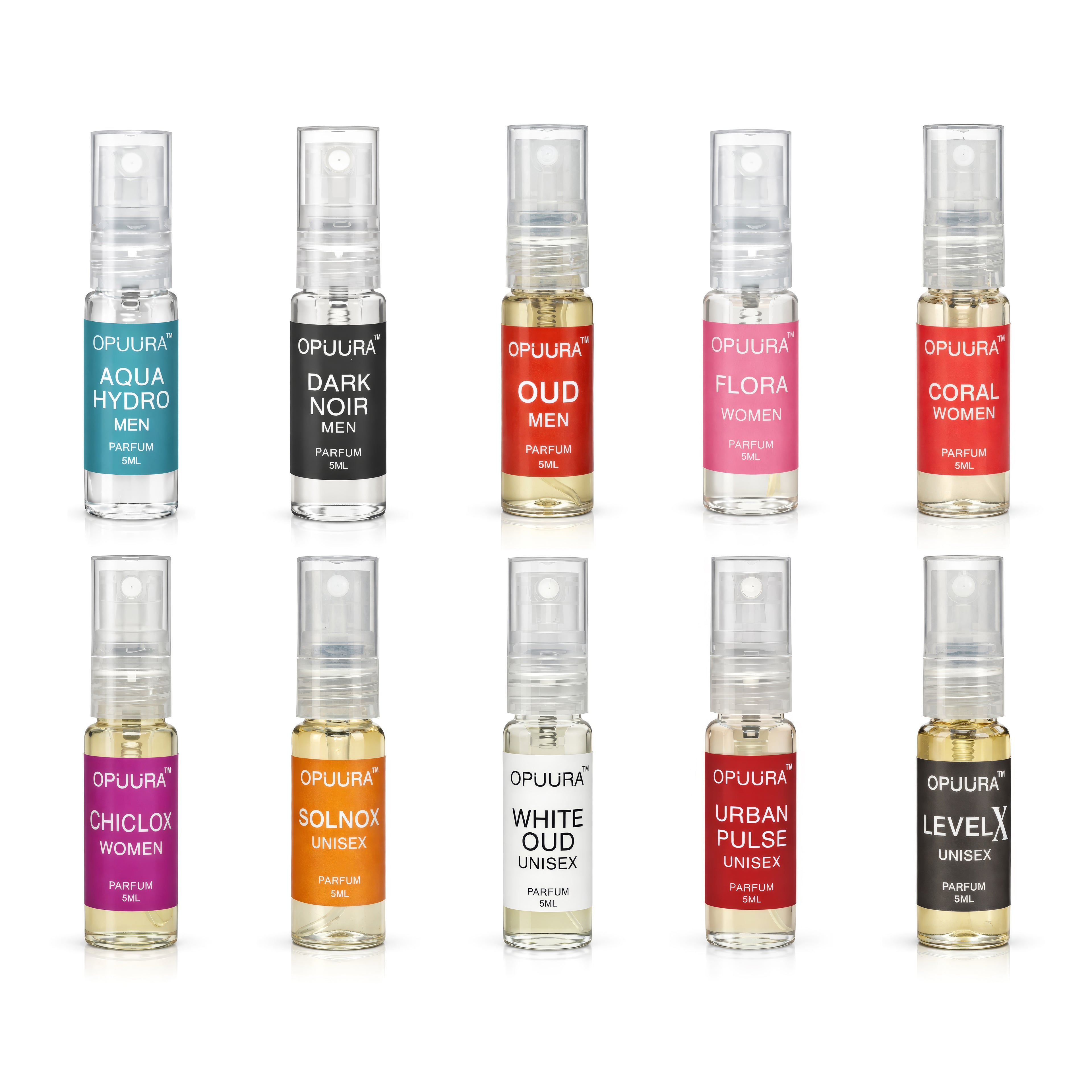 Opuura Discovery Set – 10 Luxury Parfum Samples (5ml Each)