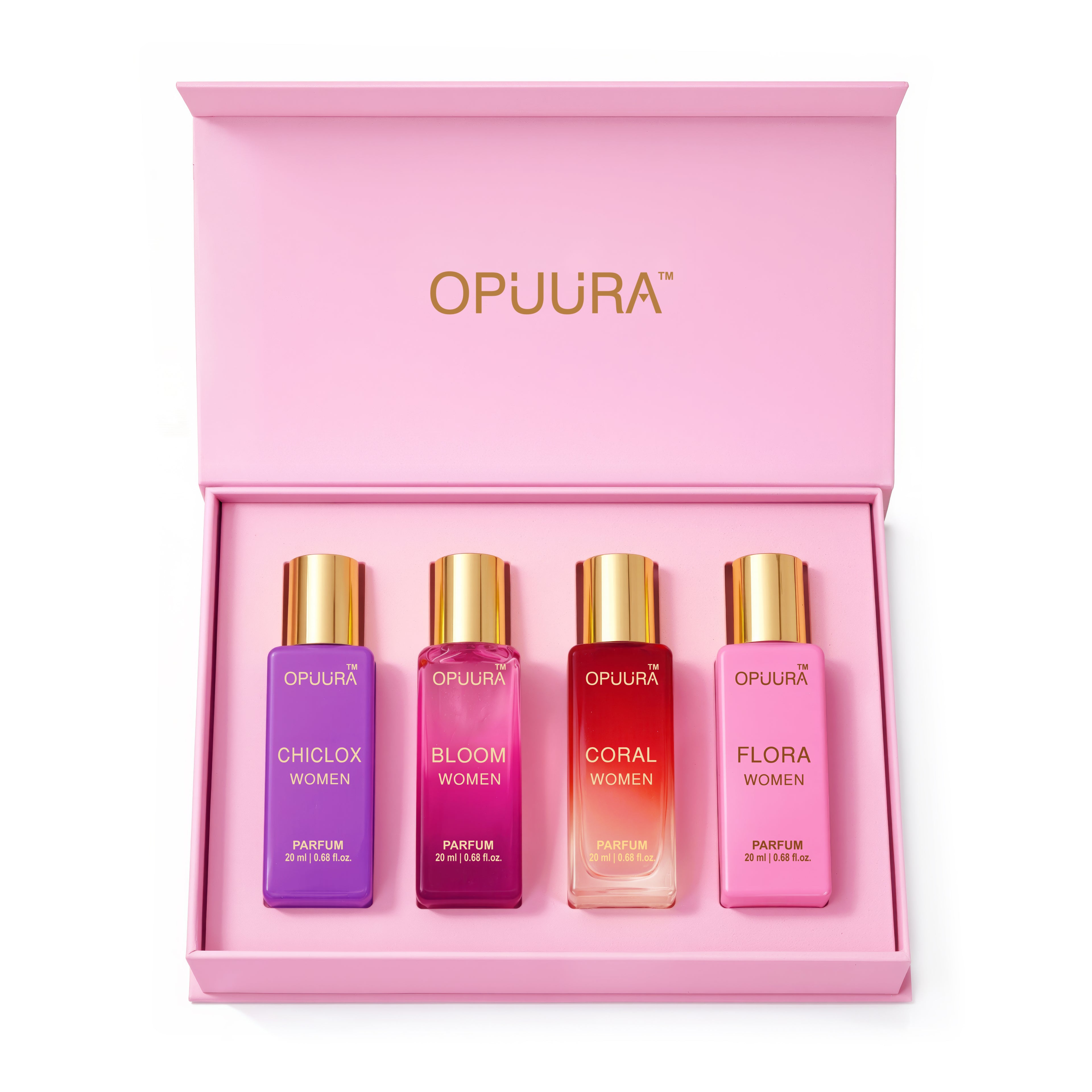 OPUURA Luxury Parfum Collection For Her | 4-Pack Perfume Gift Set & Combo for Women (4 x 20ml)